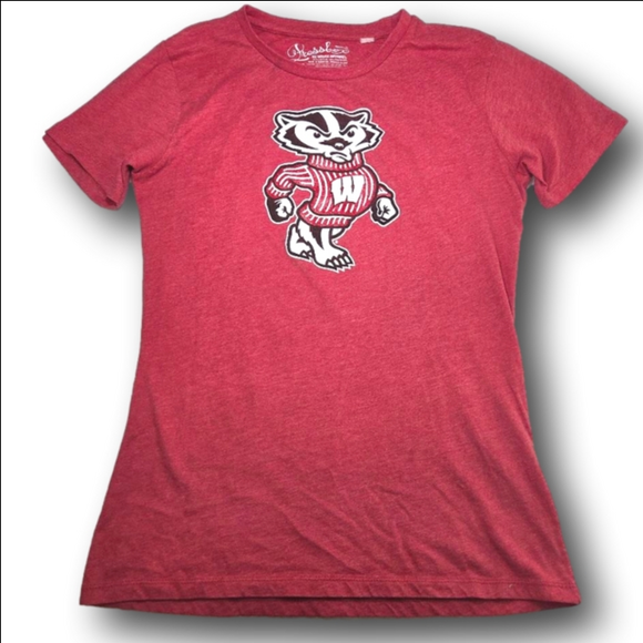 Gressbox by Royce Apparel Tops - Women's Gressbox Red Wisconsin Badgers Short Sleeve Tee XL